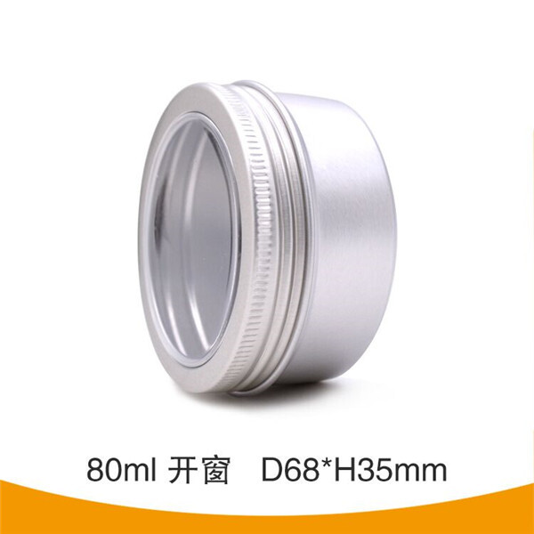 80ml aluminum jar pvc window