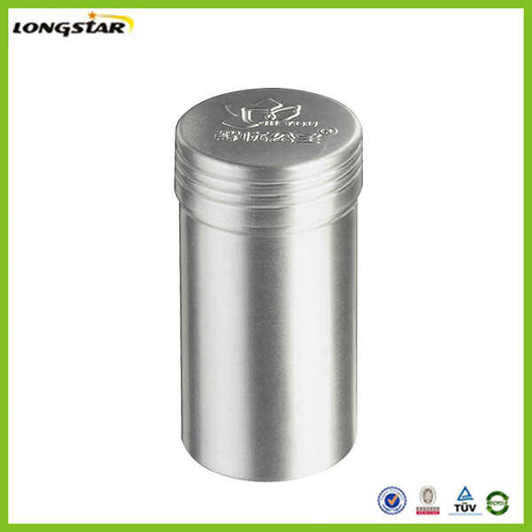 80ml aluminum canister with embossed logo