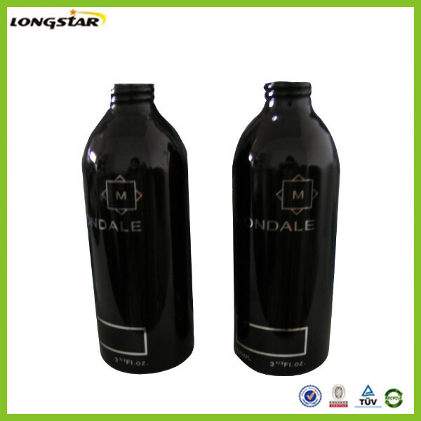 450ml black aluminum bottle with silk screen printing