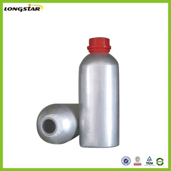 polished aluminum pesticide bottles