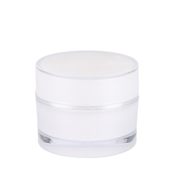 50g White luxury round empty acrylic cosmetic jar