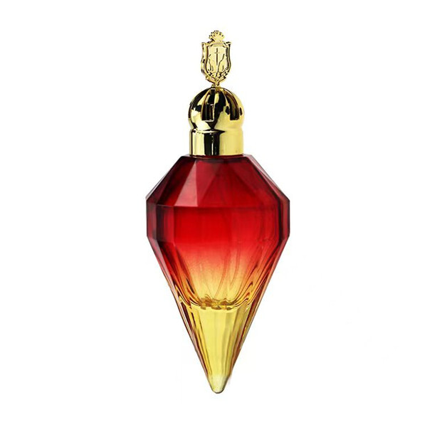 elliptical glass perfume bottle