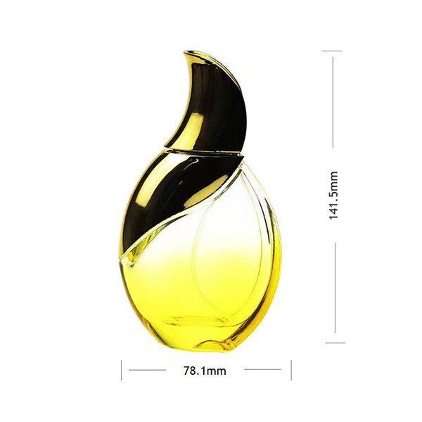 gradually varied color perfume glass bottle